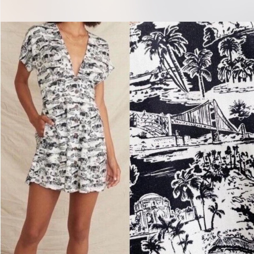 Marine Layer Black and White Mini Dress